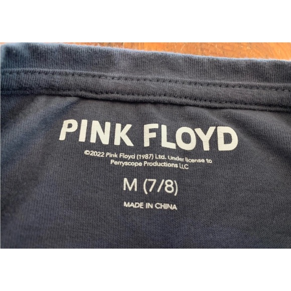 Pink Floyd blue graphic T-shirt Kids M (7-8) 1987 LOGO - Picture 3 of 6
